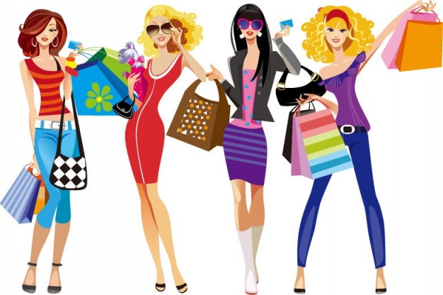 shopping-girls-vector-illustration_53-9614